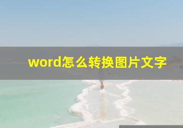 word怎么转换图片文字