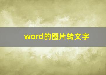 word的图片转文字