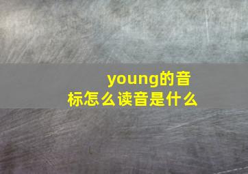 young的音标怎么读音是什么