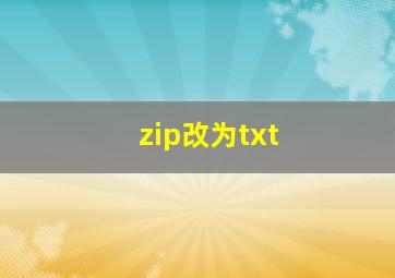 zip改为txt