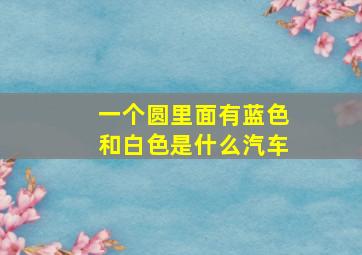 一个圆里面有蓝色和白色是什么汽车