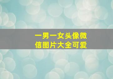 一男一女头像微信图片大全可爱