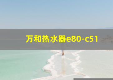 万和热水器e80-c51