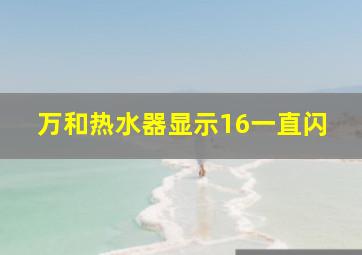 万和热水器显示16一直闪