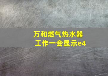 万和燃气热水器工作一会显示e4