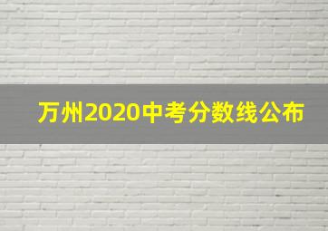 万州2020中考分数线公布