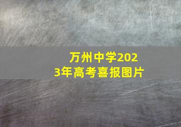 万州中学2023年高考喜报图片