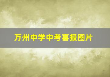 万州中学中考喜报图片