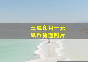 三潭印月一元纸币背面照片