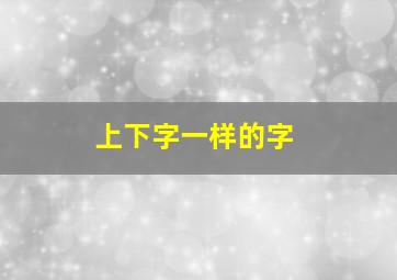 上下字一样的字