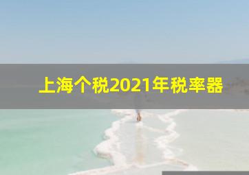 上海个税2021年税率器