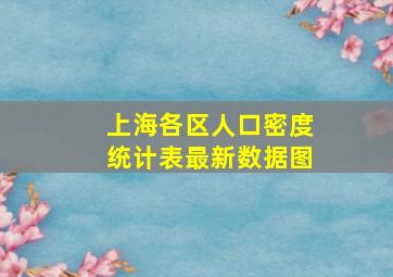 上海各区人口密度统计表最新数据图