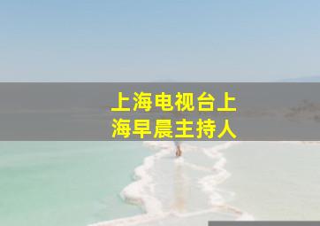 上海电视台上海早晨主持人