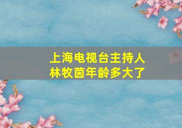 上海电视台主持人林牧茵年龄多大了