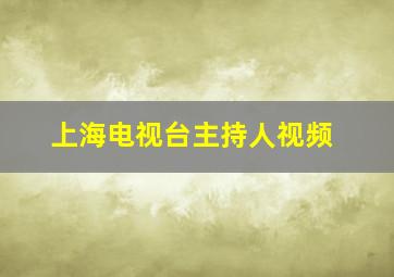 上海电视台主持人视频