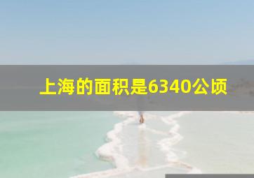 上海的面积是6340公顷