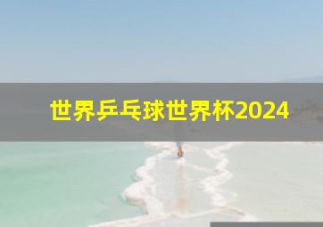 世界乒乓球世界杯2024