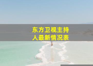 东方卫视主持人最新情况表