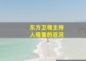 东方卫视主持人程雷的近况