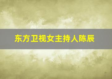 东方卫视女主持人陈辰