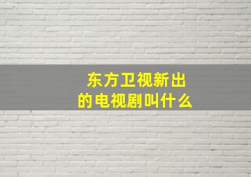 东方卫视新出的电视剧叫什么