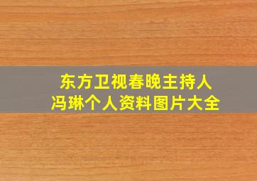 东方卫视春晚主持人冯琳个人资料图片大全