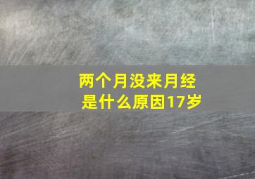 两个月没来月经是什么原因17岁