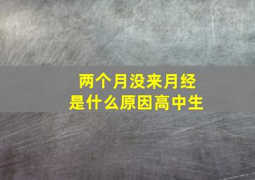 两个月没来月经是什么原因高中生