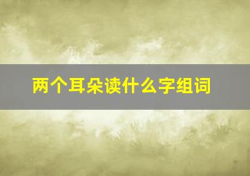 两个耳朵读什么字组词