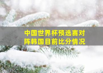 中国世界杯预选赛对阵韩国目前比分情况