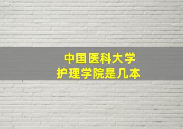 中国医科大学护理学院是几本