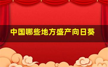 中国哪些地方盛产向日葵