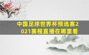 中国足球世界杯预选赛2021赛程直播在哪里看