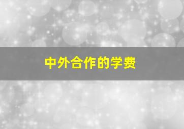 中外合作的学费