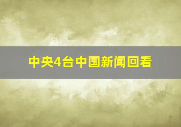 中央4台中国新闻回看