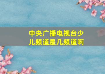 中央广播电视台少儿频道是几频道啊