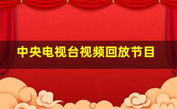 中央电视台视频回放节目