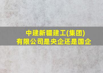 中建新疆建工(集团)有限公司是央企还是国企