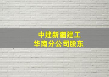 中建新疆建工华南分公司股东