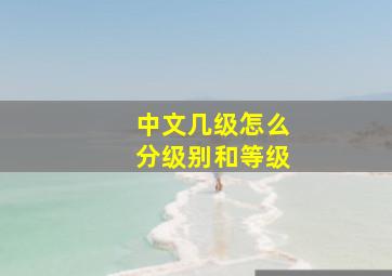 中文几级怎么分级别和等级