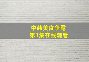 中韩美食争霸第1集在线观看