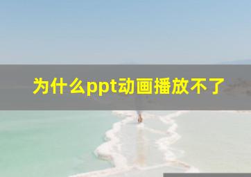 为什么ppt动画播放不了