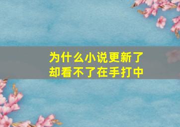 为什么小说更新了却看不了在手打中