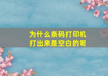 为什么条码打印机打出来是空白的呢