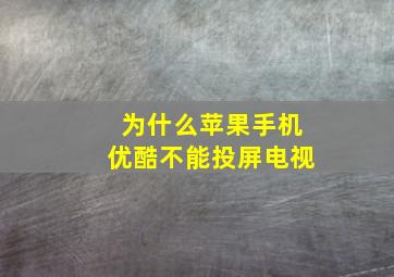 为什么苹果手机优酷不能投屏电视