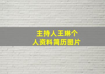 主持人王琳个人资料简历图片