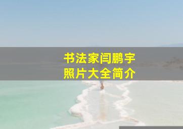 书法家闫鹏宇照片大全简介