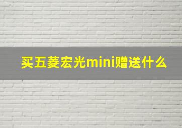 买五菱宏光mini赠送什么