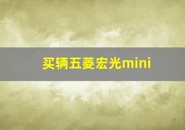 买辆五菱宏光mini