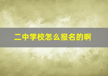 二中学校怎么报名的啊